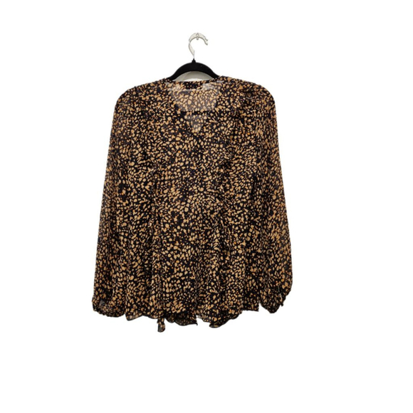 Women's Mint Velvet Blouse - Black & Tan - Size 8 - Picture 3 of 6